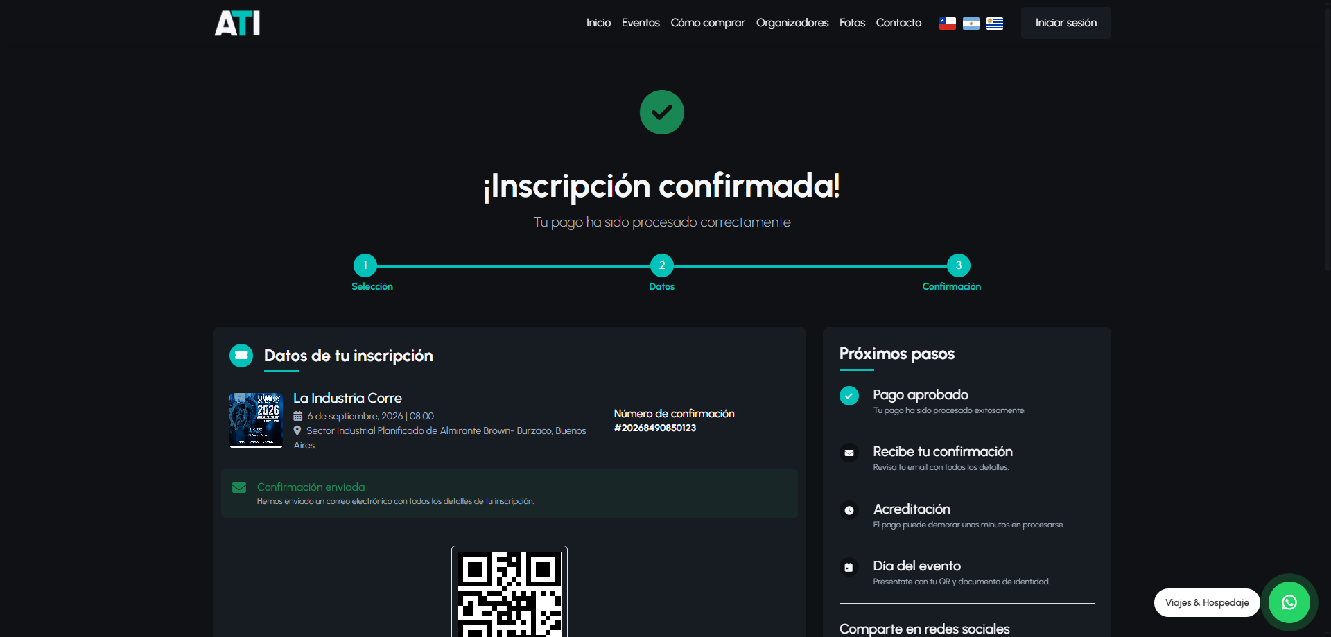 Vista de estadísticas de ventas en TicketsATI